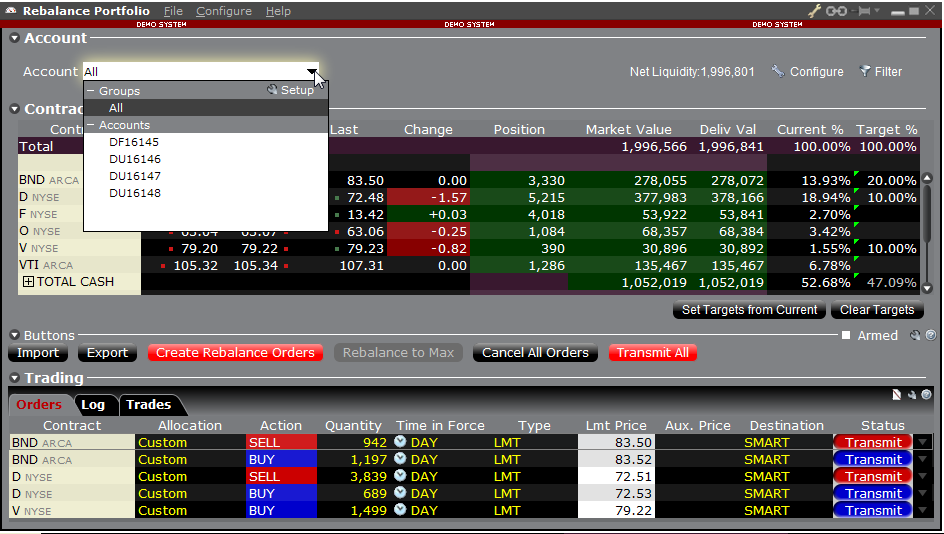 Rebalance Portfolio