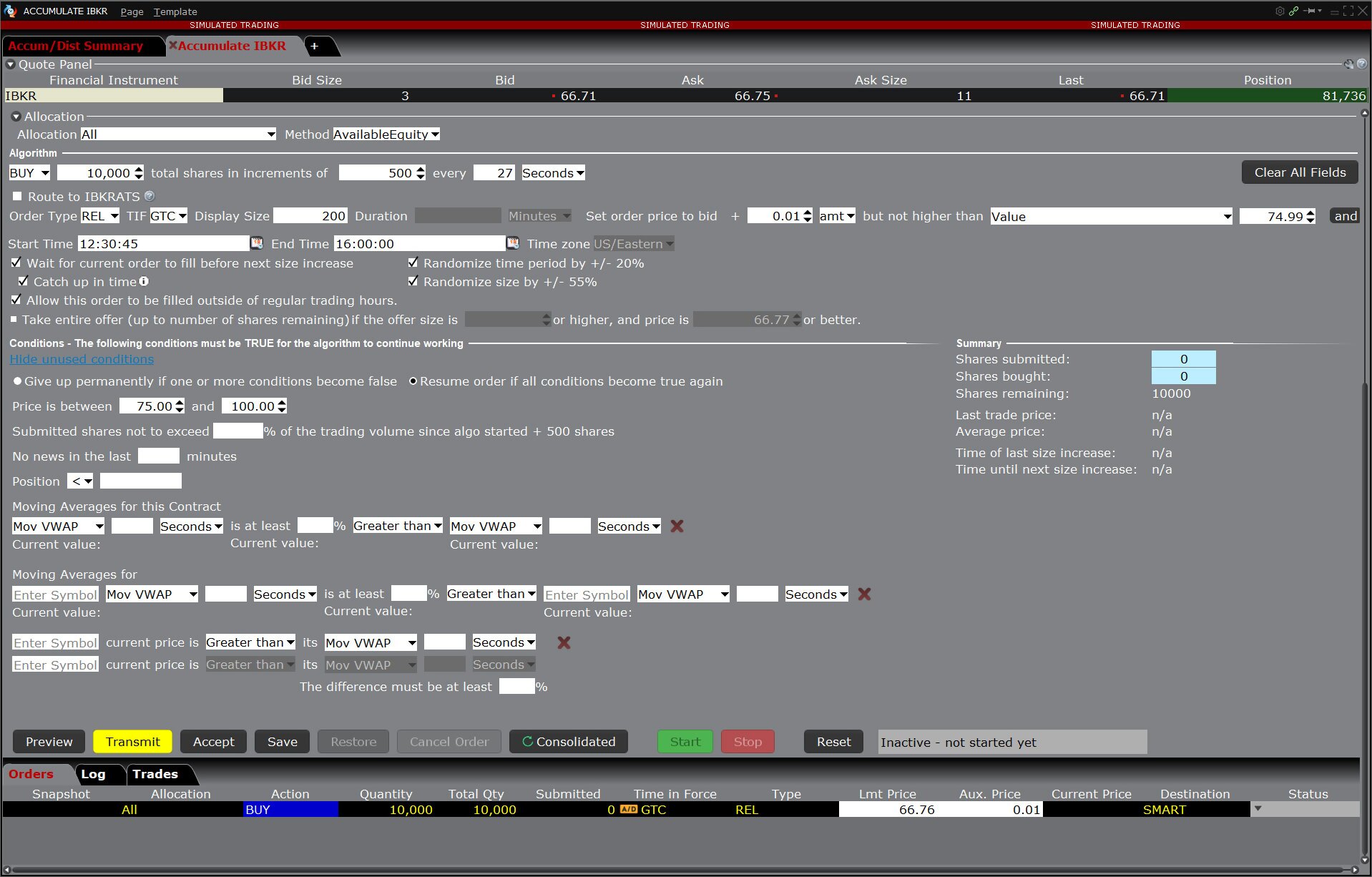 Accumulate Distribute interface